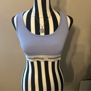 New Balance Ribbed Seamless Sports Bra - Purple large